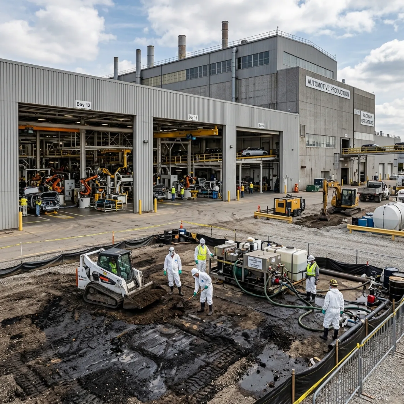 Chrysler Production Plant — Hydrocarbon-contaminated soil, X4 Environmental deployment