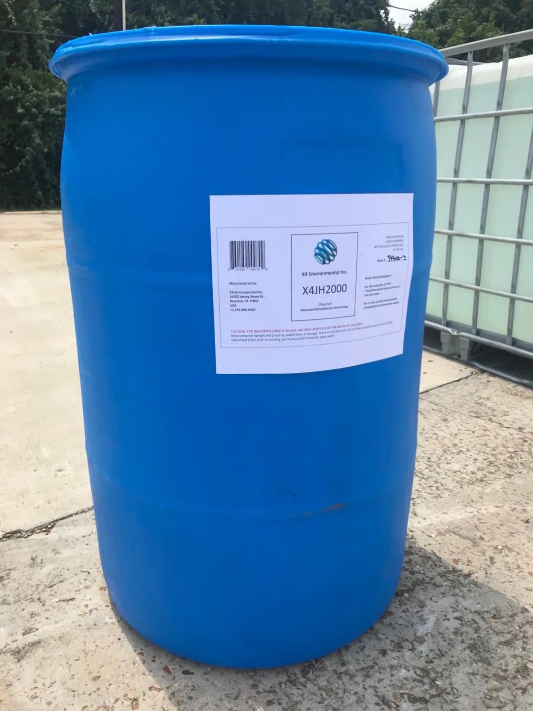 X4JH2000-HEP 55-gallon drum — EPA NCP-listed hydrocarbon remediation surfactant